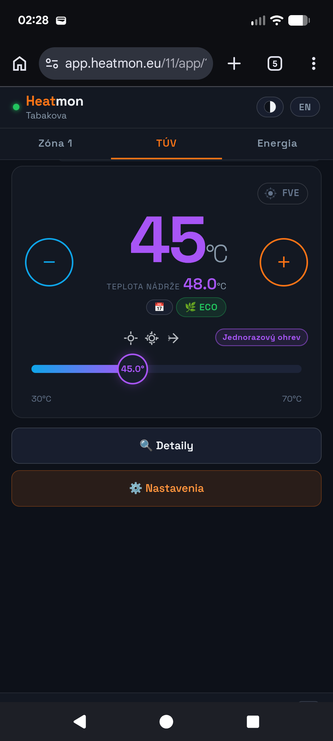 TÚV — teplá voda